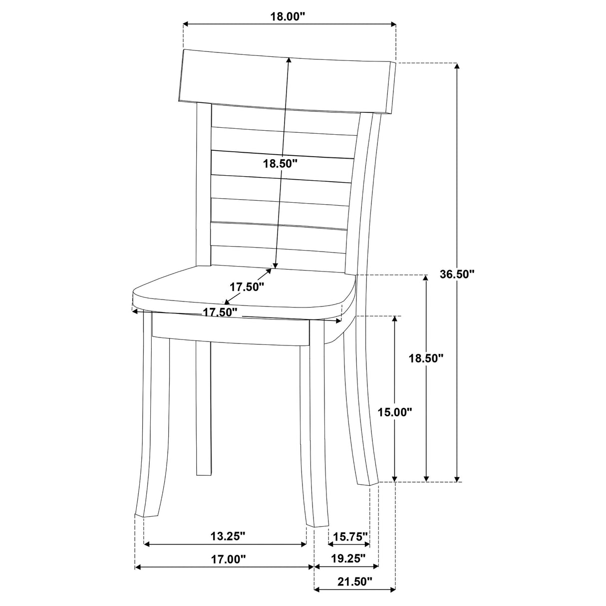  Coaster Furniture Orrison 121262 Set of 2 Ladder Back Dining Side Chair - Linen IMAGE 10