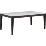  Coaster Furniture Averill 121291 72-inch Rectangular White Marble Top Dining Table - Coffee Bean IMAGE 1