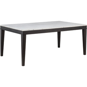  Coaster Furniture Averill 121291 72-inch Rectangular White Marble Top Dining Table - Coffee Bean IMAGE 1