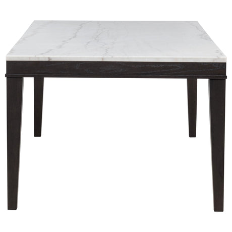  Coaster Furniture Averill 121291 72-inch Rectangular White Marble Top Dining Table - Coffee Bean IMAGE 11