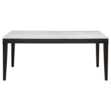  Coaster Furniture Averill 121291 72-inch Rectangular White Marble Top Dining Table - Coffee Bean IMAGE 6