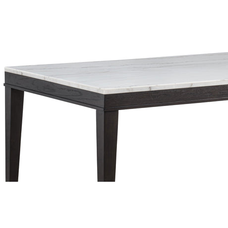  Coaster Furniture Averill 121291 72-inch Rectangular White Marble Top Dining Table - Coffee Bean IMAGE 7