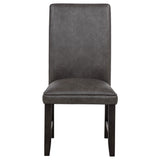  Coaster Furniture Averill 121292GRY Set of 2 Faux Leather Upholstered Dining Side Chair - Dark Grey IMAGE 10