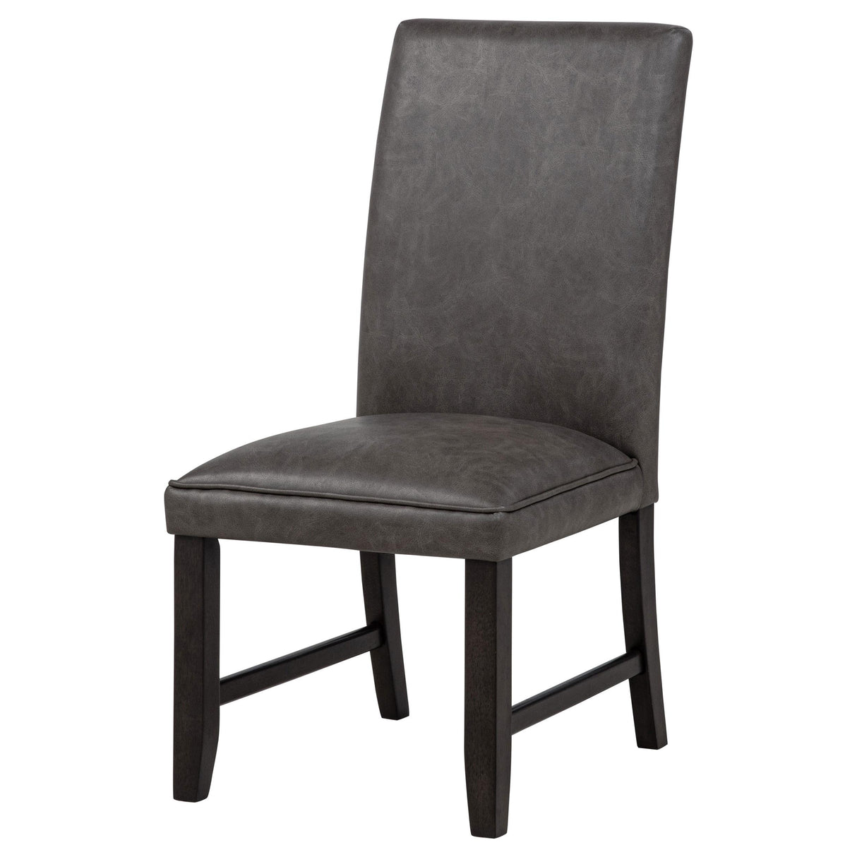  Coaster Furniture Averill 121292GRY Set of 2 Faux Leather Upholstered Dining Side Chair - Dark Grey IMAGE 12