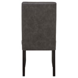  Coaster Furniture Averill 121292GRY Set of 2 Faux Leather Upholstered Dining Side Chair - Dark Grey IMAGE 8
