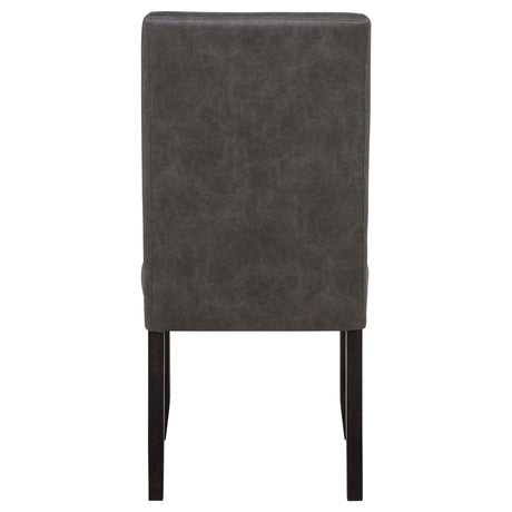  Coaster Furniture Averill 121292GRY Set of 2 Faux Leather Upholstered Dining Side Chair - Dark Grey IMAGE 8