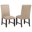  Coaster Furniture Averill 121292TAN Set of 2 Faux Leather Upholstered Dining Side Chair - Tan IMAGE 1