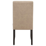  Coaster Furniture Averill 121292TAN Set of 2 Faux Leather Upholstered Dining Side Chair - Tan IMAGE 6