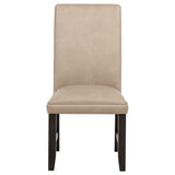  Coaster Furniture Averill 121292TAN Set of 2 Faux Leather Upholstered Dining Side Chair - Tan IMAGE 9