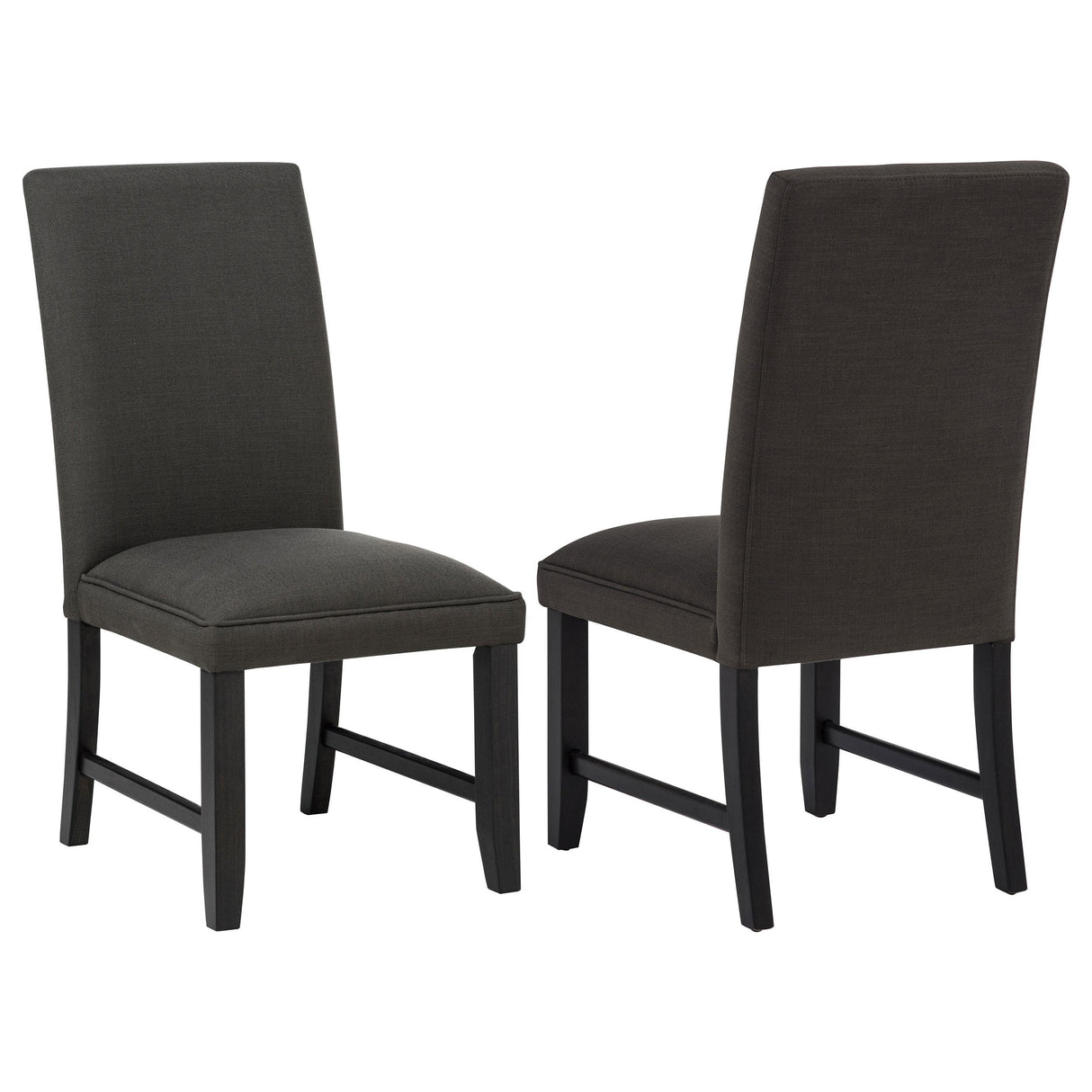  Coaster Furniture Berning 121702CHR Set of 2 Fabric Upholstered Parson Side Chair - Charcoal Grey IMAGE 1