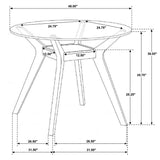  Coaster Furniture Paxton 122178BG Round 48-inch Glass Top Counter Height Dining Table - Brown IMAGE 5