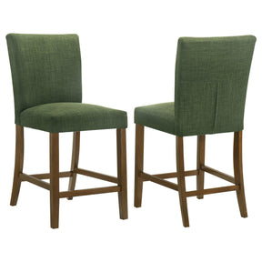  Coaster Furniture Paxton 122179GRN Set of 2 Upholstered Counter Height Dining Chair - Green IMAGE 1