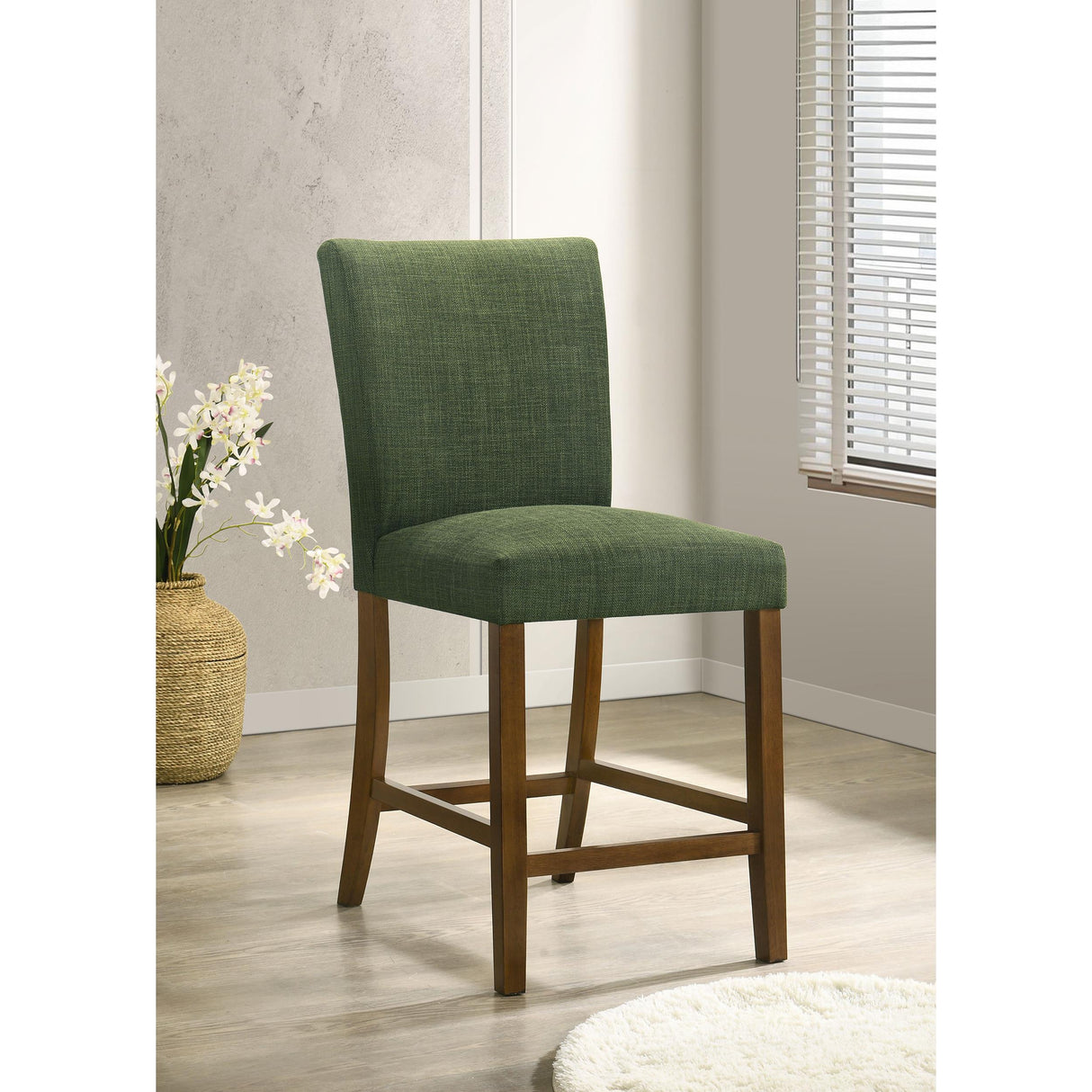  Coaster Furniture Paxton 122179GRN Set of 2 Upholstered Counter Height Dining Chair - Green IMAGE 6