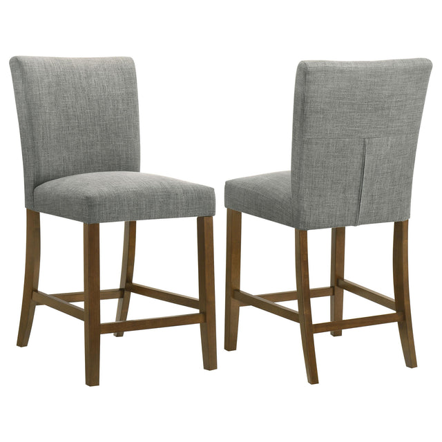  Coaster Furniture Paxton 122179GRY Set of 2 Upholstered Counter Height Dining Chair - Grey IMAGE 1