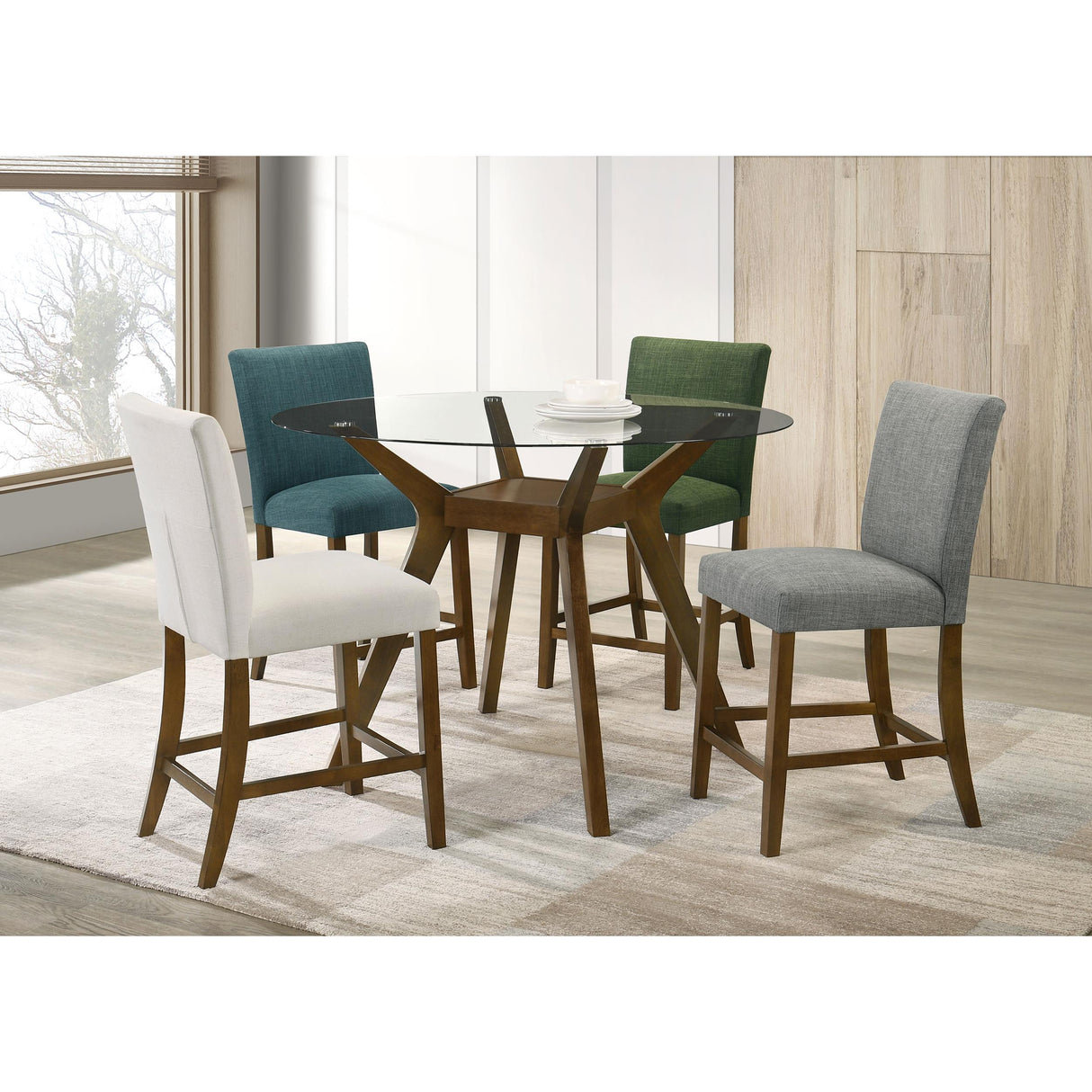  Coaster Furniture Paxton 122179GRY Set of 2 Upholstered Counter Height Dining Chair - Grey IMAGE 12