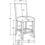 Coaster Furniture Paxton 122179TLB Set of 2 Upholstered Counter Height Dining Chair - Blue IMAGE 13