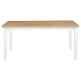  Coaster Furniture Andrews 122501 66-inch Rectangular Dining Table - Light Ash/White IMAGE 7