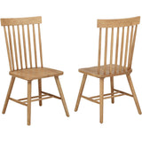  Coaster Furniture Andrews 122502 Set of 2 Windsor Spindle Back Dining Side Chair - Light Ash IMAGE 1