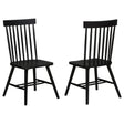  Coaster Furniture Andrews 122502BLK Set of 2 Windsor Spindle Back Dining Side Chair - Black IMAGE 1