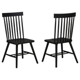  Coaster Furniture Andrews 122502BLK Set of 2 Windsor Spindle Back Dining Side Chair - Black IMAGE 1