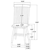  Coaster Furniture Andrews 122502BLK Set of 2 Windsor Spindle Back Dining Side Chair - Black IMAGE 10