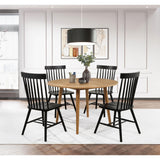  Coaster Furniture Andrews 122502BLK Set of 2 Windsor Spindle Back Dining Side Chair - Black IMAGE 13