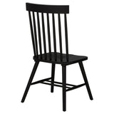  Coaster Furniture Andrews 122502BLK Set of 2 Windsor Spindle Back Dining Side Chair - Black IMAGE 2
