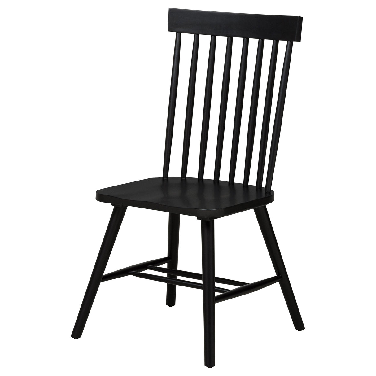  Coaster Furniture Andrews 122502BLK Set of 2 Windsor Spindle Back Dining Side Chair - Black IMAGE 3