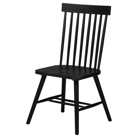  Coaster Furniture Andrews 122502BLK Set of 2 Windsor Spindle Back Dining Side Chair - Black IMAGE 3