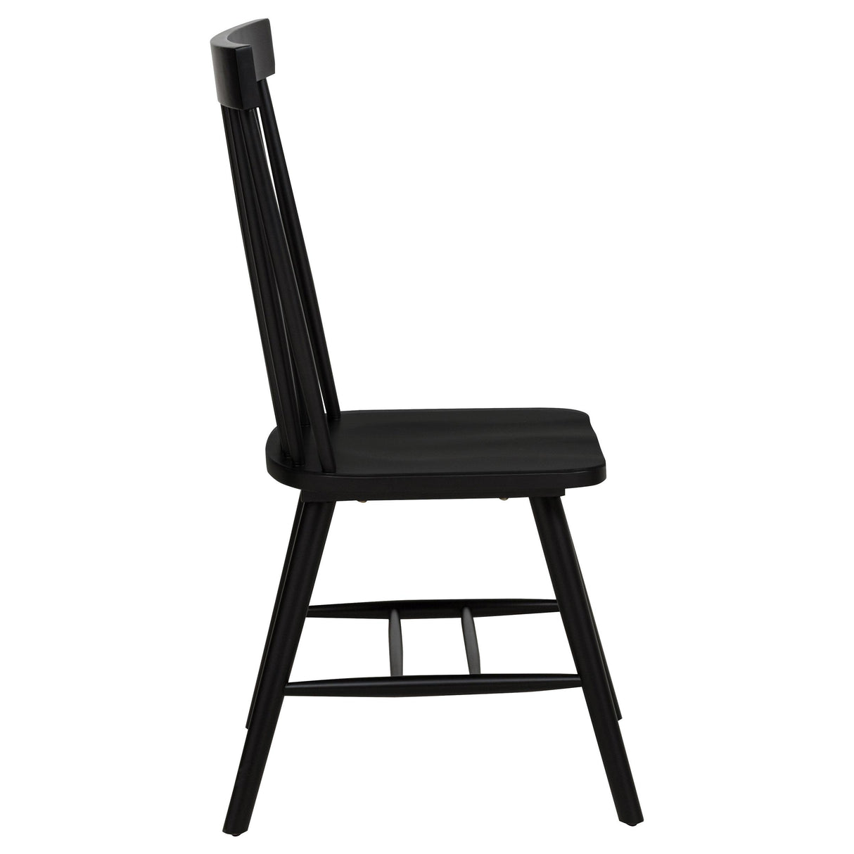  Coaster Furniture Andrews 122502BLK Set of 2 Windsor Spindle Back Dining Side Chair - Black IMAGE 4