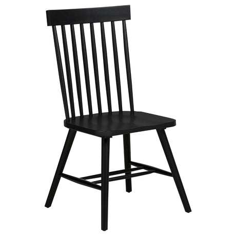  Coaster Furniture Andrews 122502BLK Set of 2 Windsor Spindle Back Dining Side Chair - Black IMAGE 9