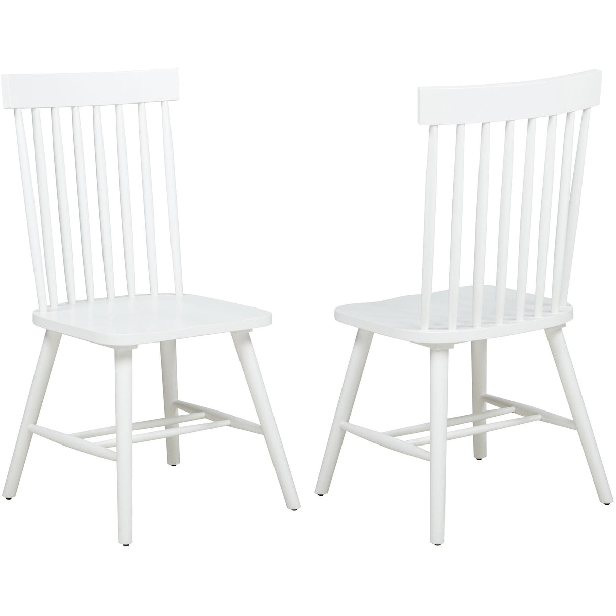  Coaster Furniture Andrews 122502WHT Set of 2 Windsor Spindle Back Dining Side Chair - White IMAGE 1