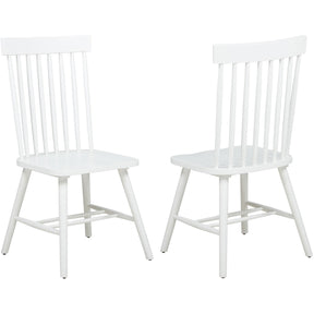  Coaster Furniture Andrews 122502WHT Set of 2 Windsor Spindle Back Dining Side Chair - White IMAGE 1