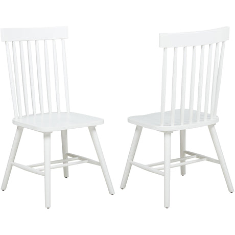  Coaster Furniture Andrews 122502WHT Set of 2 Windsor Spindle Back Dining Side Chair - White IMAGE 1