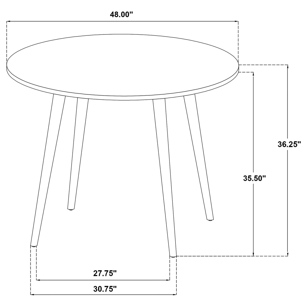  Coaster Furniture Andrews 122508 48-inch Round Counter Height Dining Table - Light Ash IMAGE 9