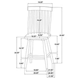  Coaster Furniture Andrews 122509 Set of 2 Windsor Counter Height Dining Side Chair - Light Ash IMAGE 12