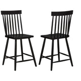  Coaster Furniture Andrews 122509BLK Set of 2 Windsor Counter Height Dining Side Chair - Black IMAGE 1