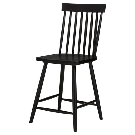  Coaster Furniture Andrews 122509BLK Set of 2 Windsor Counter Height Dining Side Chair - Black IMAGE 3
