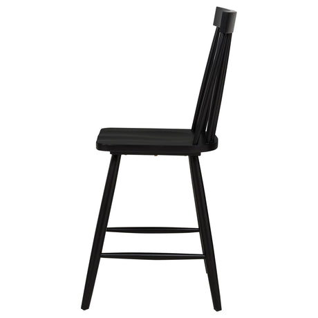  Coaster Furniture Andrews 122509BLK Set of 2 Windsor Counter Height Dining Side Chair - Black IMAGE 5