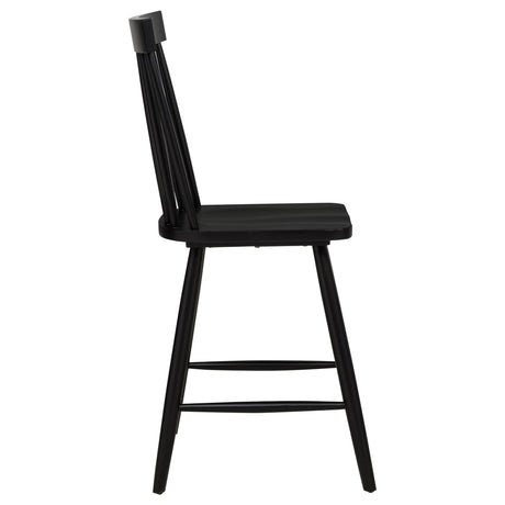  Coaster Furniture Andrews 122509BLK Set of 2 Windsor Counter Height Dining Side Chair - Black IMAGE 6