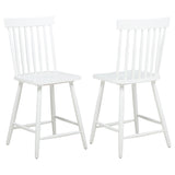  Coaster Furniture Andrews 122509WHT Set of 2 Windsor Counter Height Dining Side Chair - White IMAGE 1
