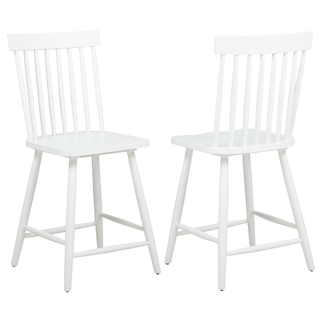  Coaster Furniture Andrews 122509WHT Set of 2 Windsor Counter Height Dining Side Chair - White IMAGE 1