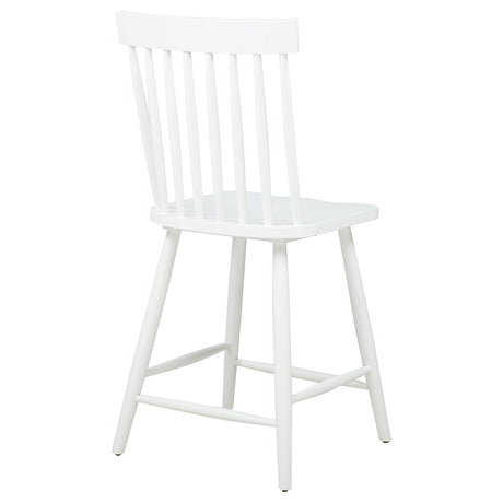  Coaster Furniture Andrews 122509WHT Set of 2 Windsor Counter Height Dining Side Chair - White IMAGE 2