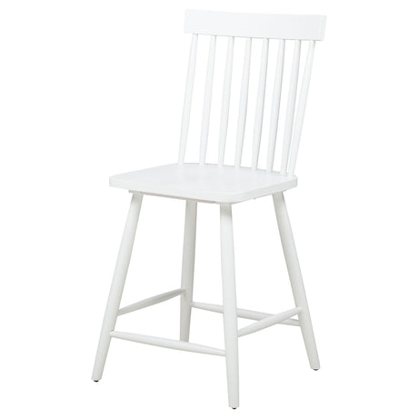 Coaster Furniture Andrews 122509WHT Set of 2 Windsor Counter Height Dining Side Chair - White IMAGE 3