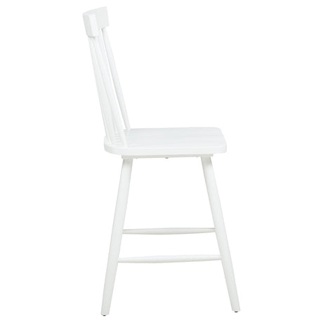  Coaster Furniture Andrews 122509WHT Set of 2 Windsor Counter Height Dining Side Chair - White IMAGE 4