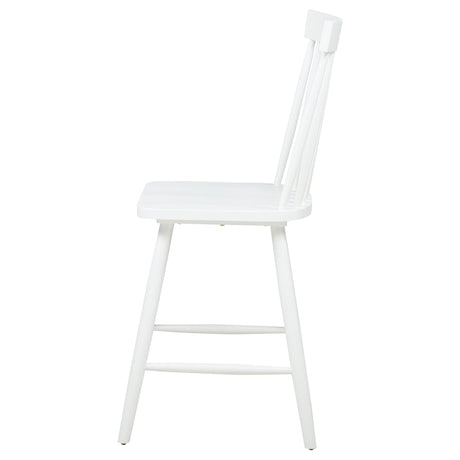  Coaster Furniture Andrews 122509WHT Set of 2 Windsor Counter Height Dining Side Chair - White IMAGE 5