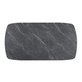 Coaster Furniture Potero 123131 73-inch Faux Marble Extension Leaf Dining Table - Black IMAGE 4