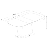  Coaster Furniture Potero 123131 73-inch Faux Marble Extension Leaf Dining Table - Black IMAGE 9