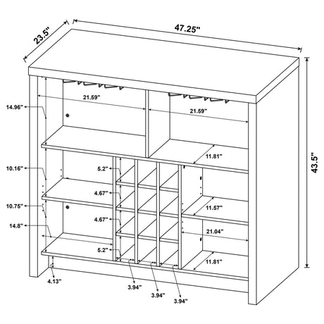  Coaster Furniture Topanga 182786 Engineered Wood Freestanding Home Bar - White IMAGE 11