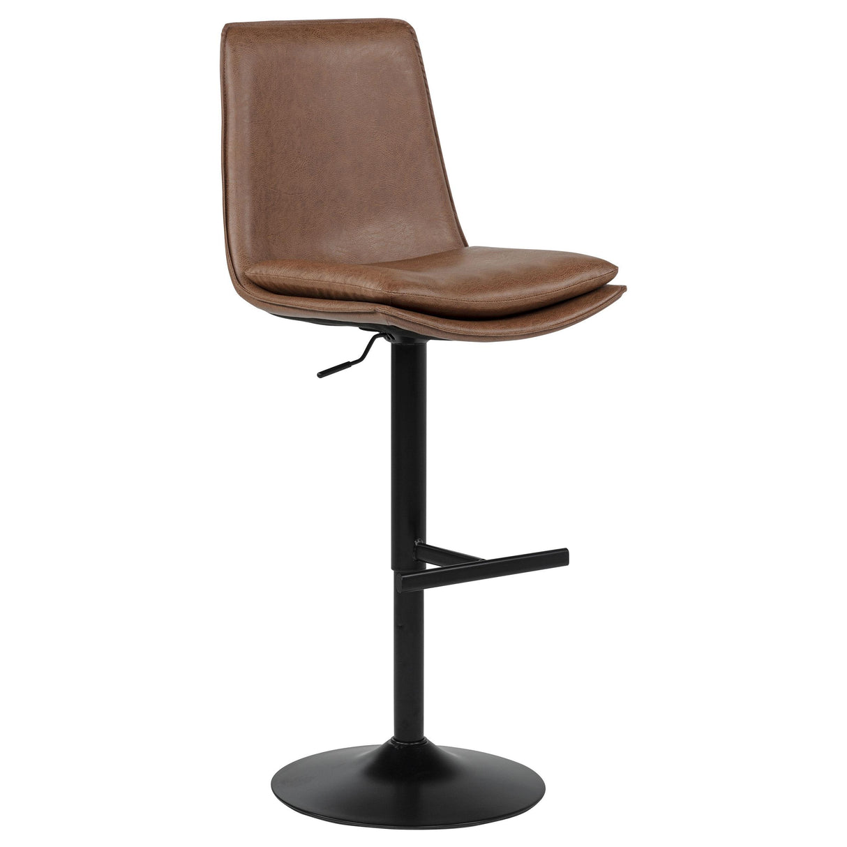  Coaster Furniture Eldridge 182957 Faux Leather Upholstered Adjustable Bar Stool - Coffee IMAGE 1